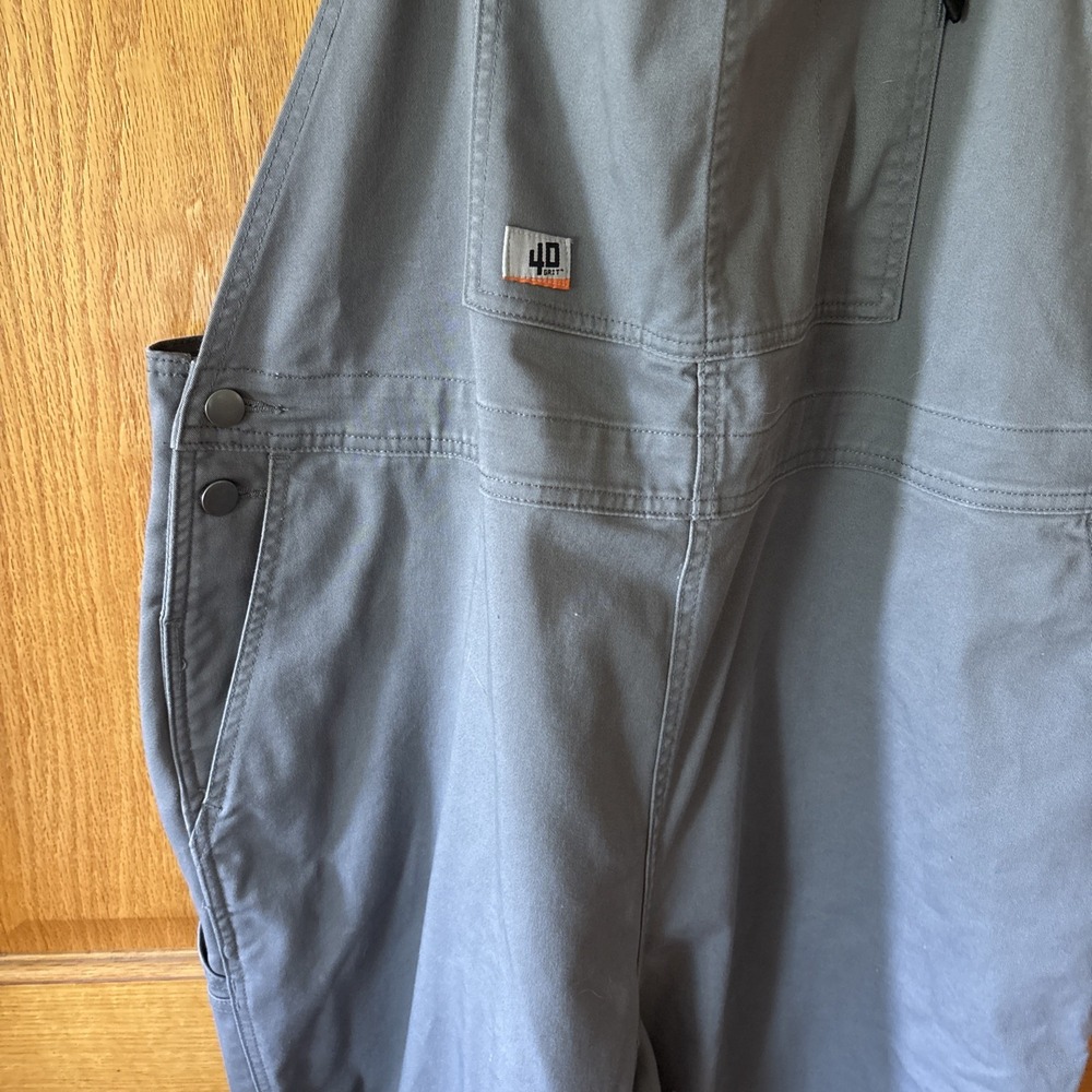 DULUTH TRADING 40 Grit Overalls Women XXL Gray Regular Flex Twill Bib Work - Picture 3 of 8